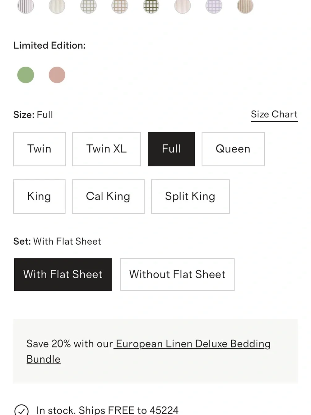 Quince European Linen Sheet Set Dusty Mauve Full